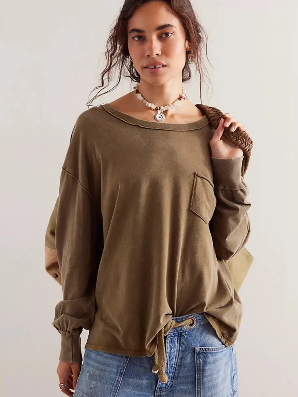 Free People We The Free Fade Into You Tee - Military Olive - Picture 2 of 11
